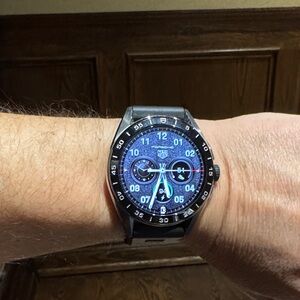 TAG Heuer Silver and Black Smartwatch